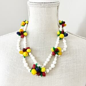 1950's Rare Vintage West German Fruit Beaded Necklace